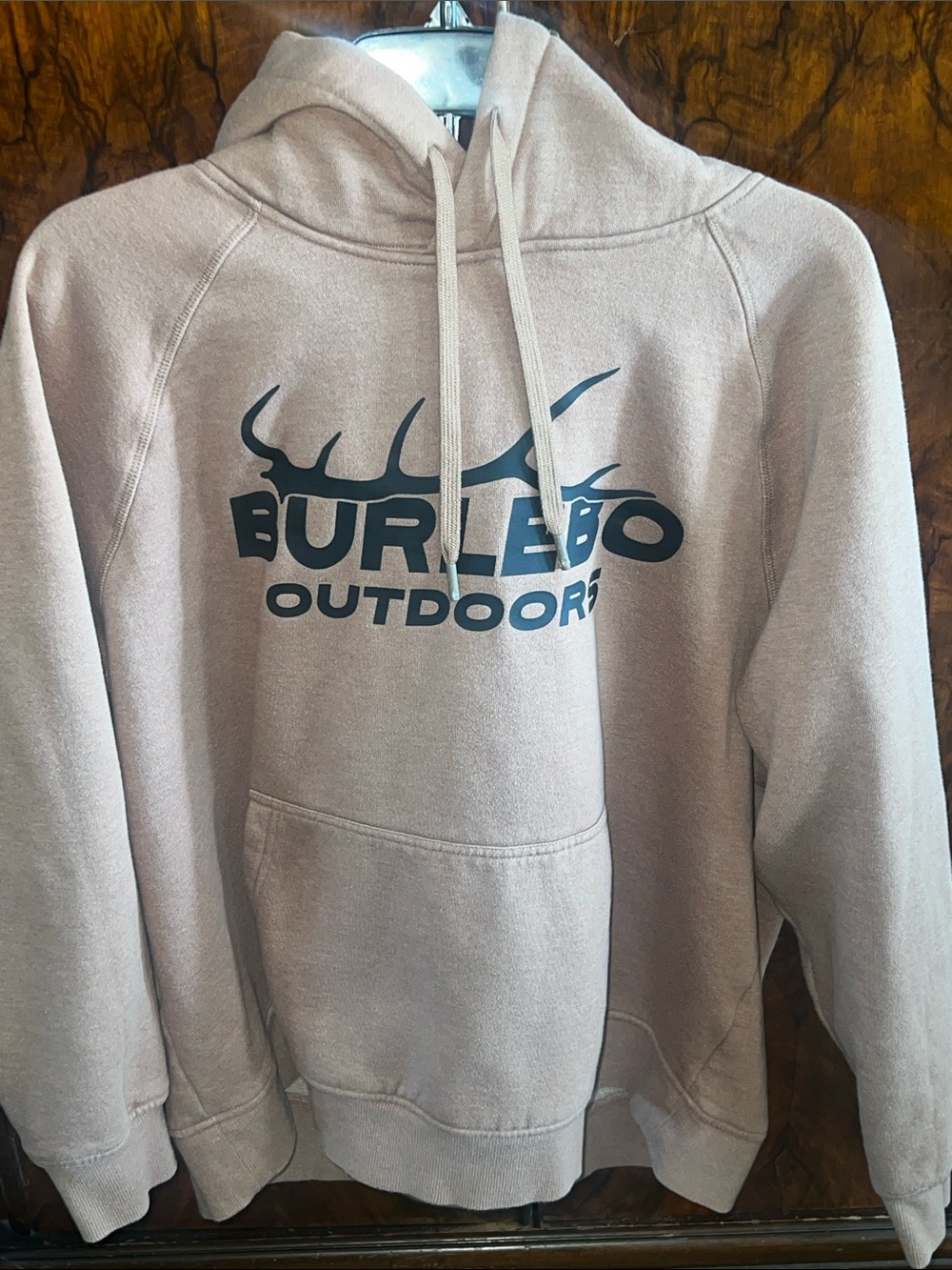 Burlebo Men's Hooded Sweatshirt - camel color, Men’s L.  Like new.